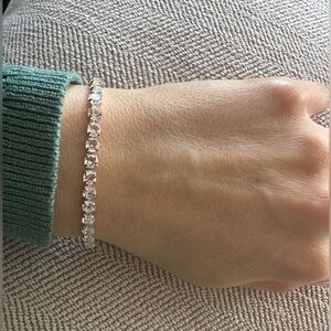 Classic Tennis Bracelet - Silver Tone